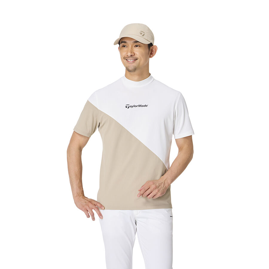 Áo Mock Tay Ngắn Color Block