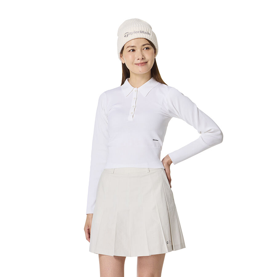 Áo Polo Dệt Kim Tay Dài TM×UA Nữ